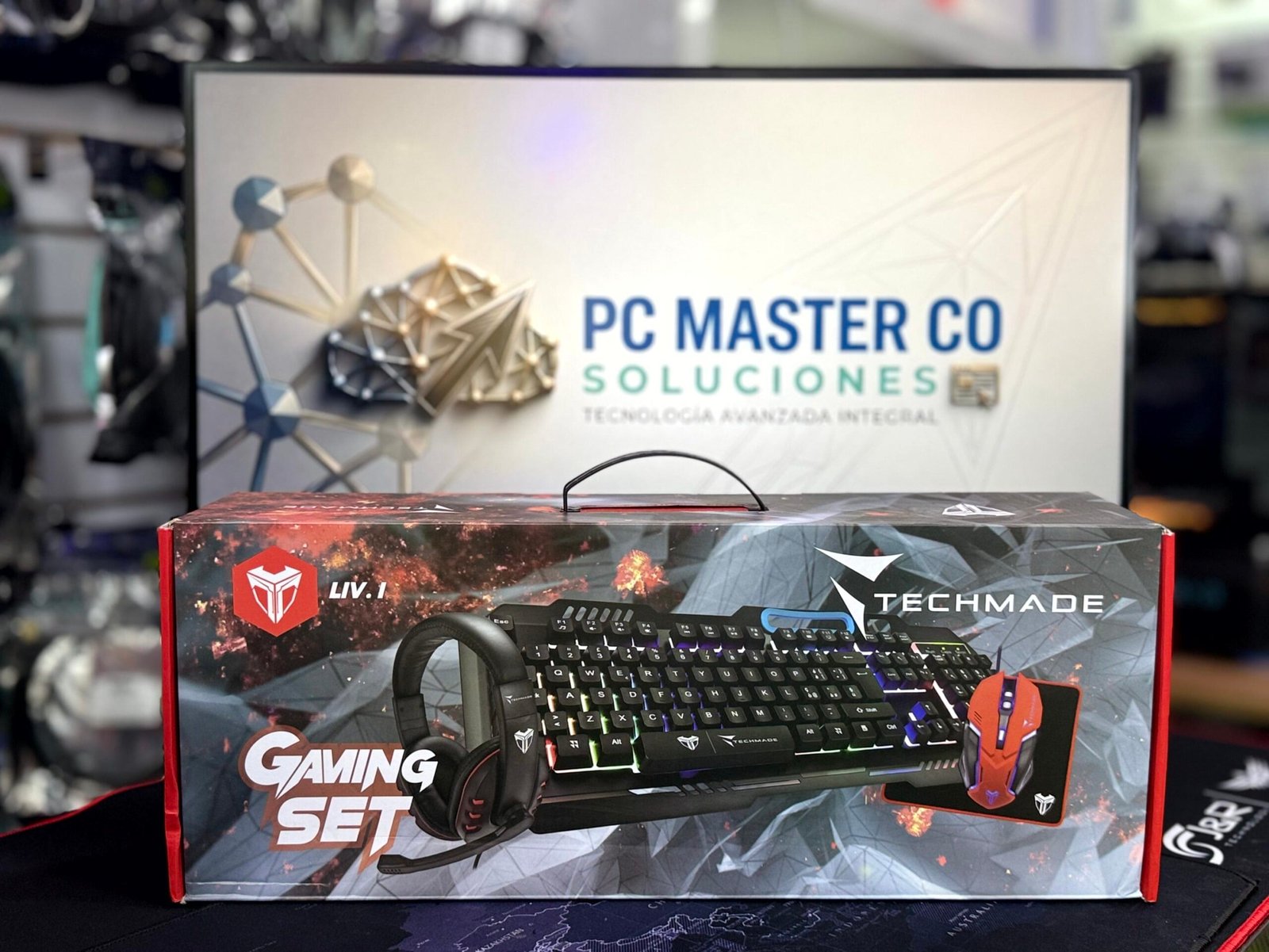 COMBO TECLADO MOUSE Y DIADEMA TECHMADE LIV 1